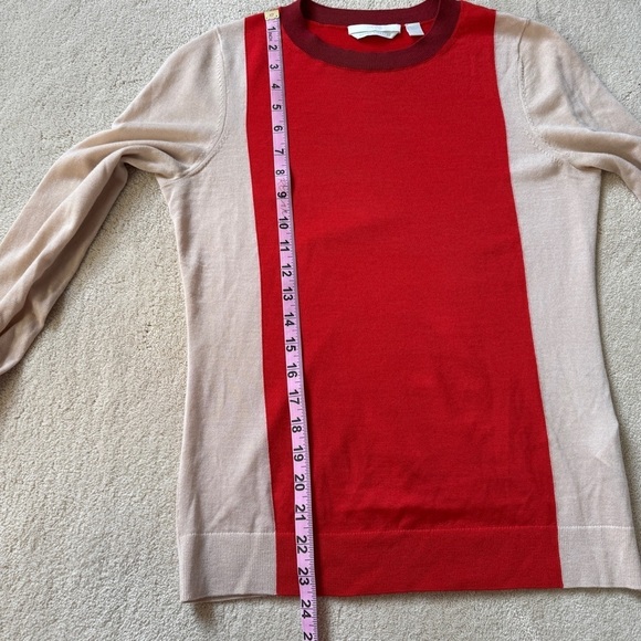 Hugo Boss Virgin Wool Color Block Fine Knit Sweater Size S - Picture 10 of 10